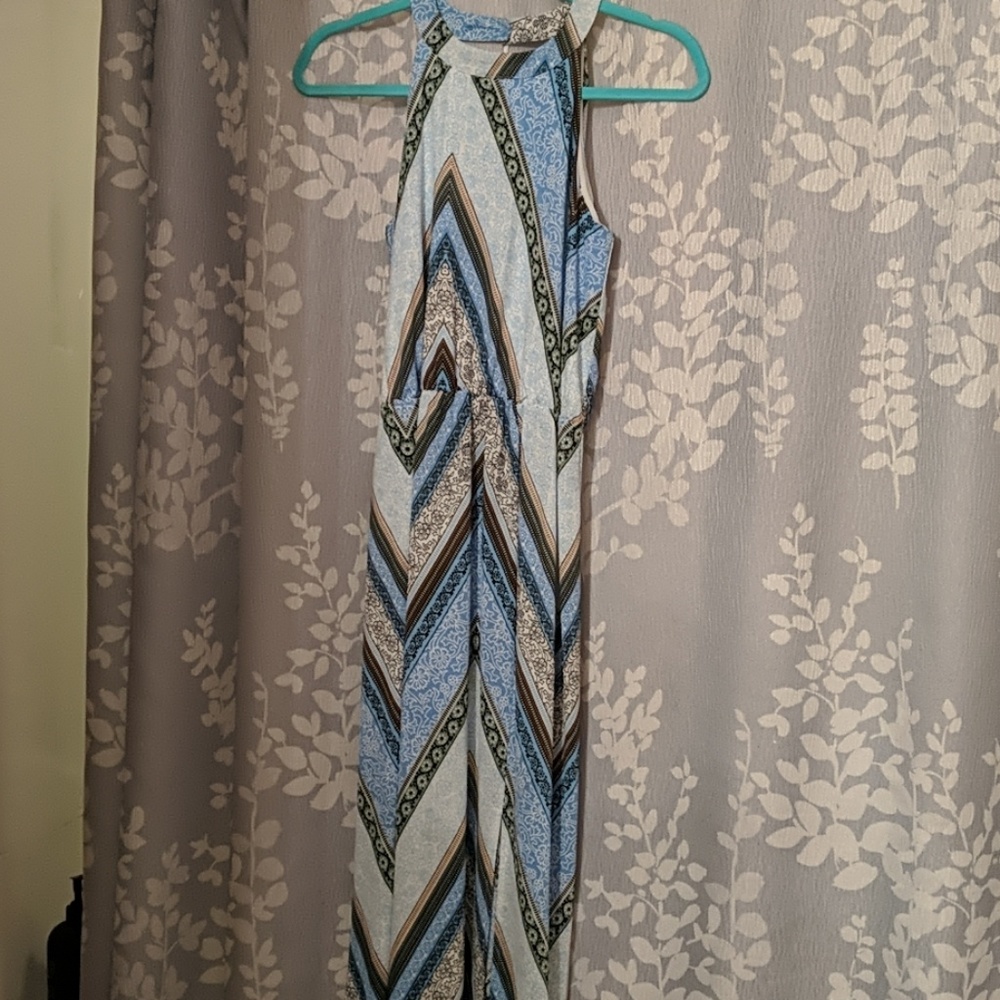 Green/blue Maxi dress, sz M, NWT